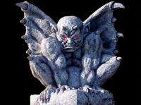 PERCHING SKULL CRYPT GARGOYLE RUBBER WALL PLAQUE   19 Inches Tall 