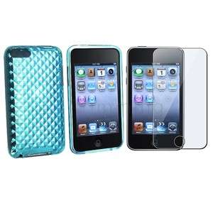 Crystal Clear BLU Case Cover+Protector for iPod Touch iTouch 2nd 3rd 3 