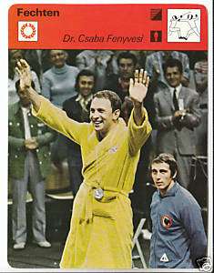 Dr CSABA FENYVESI Fencing 1977 GERMAN SPORTSCASTER CARD  