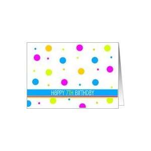  Girly Fun Polka Dot 7th Birthday Card Card Toys & Games