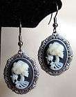 Skull Steampunk GOTH victorian ZOMBIE skeleton CAMEO necklace/PENDANT 
