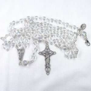  Clear crystal 8mm rosary Jewelry