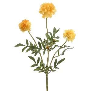   Artificial Yellow Ruffle Dahlia Silk Flower Sprays 27