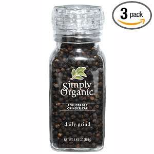 Simply Organic Daily Grind Certified Organic Peppercorns, 2.65 Ounce 