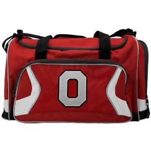  Ohio State Buckeyes Scarlet Gray Team Logo Duffle Bag 