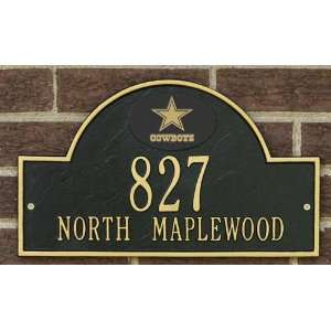  Dallas Cowboys Black and Gold Personalized Address Plaque 