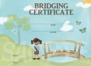 Printable Girl Scout Bridging Certificate *Customizable  