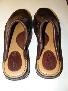 MINNETONKA SANDAL MOCCASIN Brown Cut out Clog LADIES  