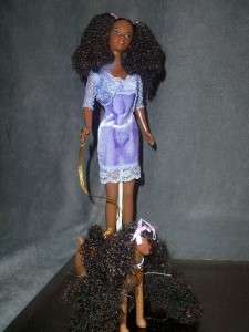   Christie Barbie and DOG set lot AFRO CUTE Afican American doll EXOTIC
