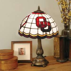  19 NCAA Oklahoma Sooners Logo Tiffany Style Table Lamp 