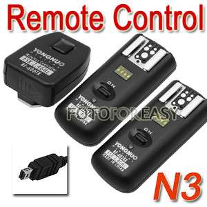 RF602 Flash Trigger for Nikon D90 D5000 + 2 Receivers  