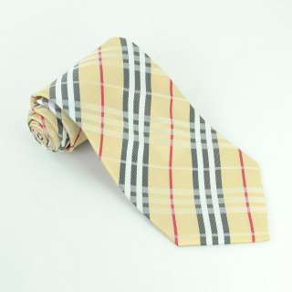 Yellow Black Stripe Silk Classic Woven Man Tie Necktie  