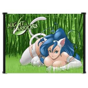  Darkstalkers Nightwarriors Felicia Game Fabric Wall Scroll 