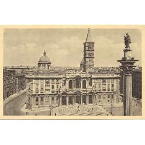 1940s Vintage Postcard Basilica of Santa Maria Maggiore   Rome Italy