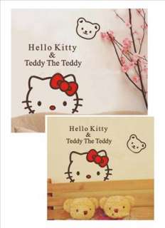 Hello Kitty&Teddy The Teddy wall decal vinyl Wall decor Sticker in kid 