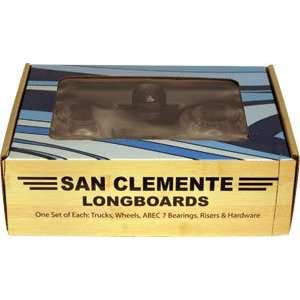 San Clemente Component Pack   Black Trucks & Clear 70mm 