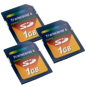  Transcend 1GB SD Memory Card   Three Pack