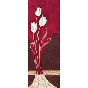   Tulips I   Artist Teresa Agnelli  Poster Size 27 X 9