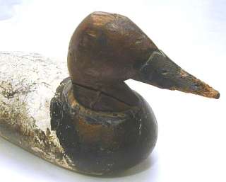 Antique Vintage Carved Solid Wood Body DUCK DECOY 1920s Hunting 