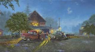 Dave Barnhouse S/N Old Truck print CHEVY LENDS A HAND  