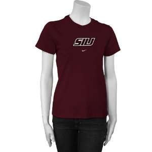  Nike Southern Illinois Salukis Ladies Maroon Team Logo T 