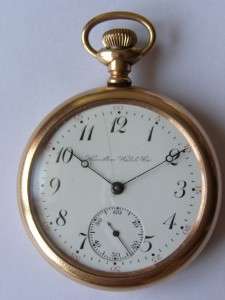   American Hamilton Watch Co gild pocket Chronometer.17 rubys,Adjusted