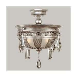 Fine Art 727140 3 Silver / Clear Encased Gems Crystal 3 Light Ceiling 