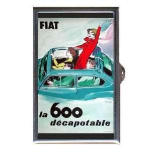  Fiat 1960s Italy Retro Poster Coin, Mint or Pill Box Made 