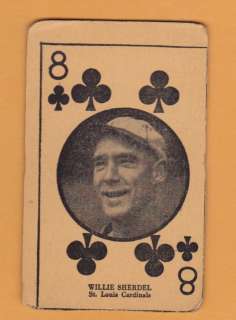 1927 W560 WILLIE SHERDEL 8 CLUBS ST LOUIS CARDINALS HAND CUT CARD 