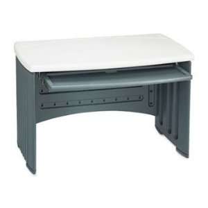 New   SnapEase 46 Computer Desk, Resin, 46w x 28d, Charcoal/Silver by 