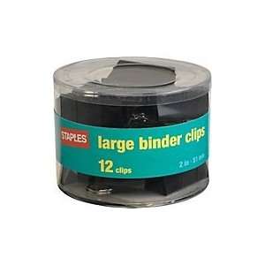   Large Binder Clips, 2 Width, 1 Capacity, Black 