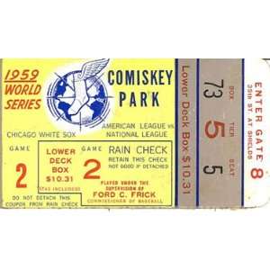  1959 World Series Ticket National League VS American 