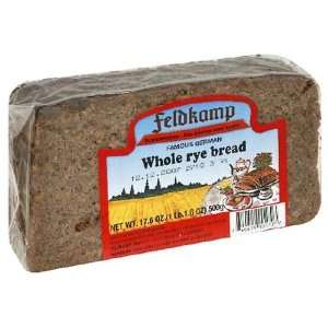 Feldkamp Whole Rye Bread, 16.75 oz, 12 pk  Grocery 
