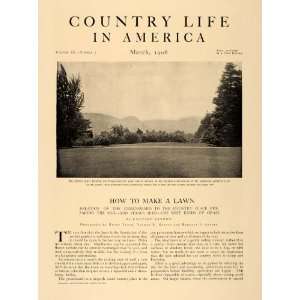  1906 Article Lawn Soil Seed Grass Sod Leonard Barron 