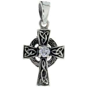  925 925 Sterling Silver Small Trinity Celtic Cross Pendant 