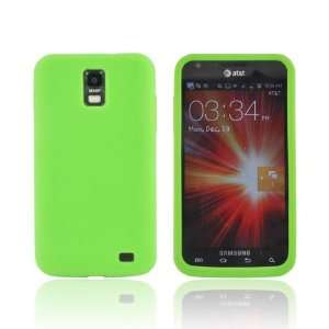   Neon Green Rubbery Feel Ant Slip Silicone Skin Case Cover Electronics