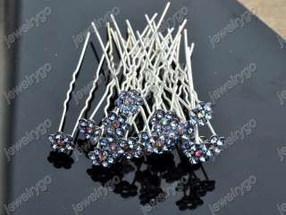 100 MIX LOT CRYSTAL Bridal HAIR JEWELRY womens HAIRPINS  