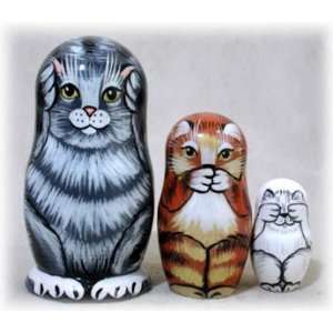  No Evil Cats Doll 3pc./4 