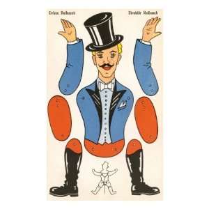  German Cut Out Circus Barker Toy Premium Poster Print 