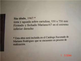 CUBA ORIGINAL MARIANO RODRÍGUEZ SIGNED 1967 WATERCOLOR  