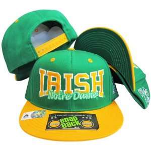  Notre Dame Fightin Irish Green/Yellow Two Tone Plastic 