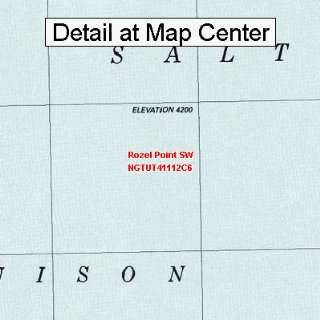 USGS Topographic Quadrangle Map   Rozel Point SW, Utah (Folded 