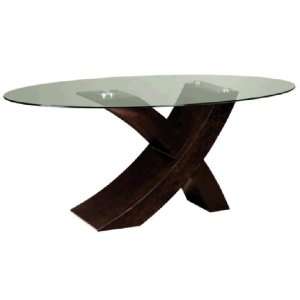 Xavier Oval Glass Top Dining Table