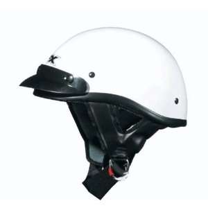  AFX FX 66 Beanie Solid Half Helmet Large  White 