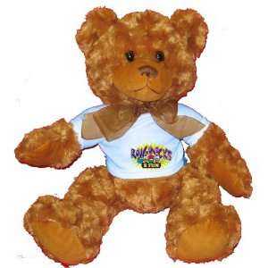  ROUGHNECKS R FUN Plush Teddy Bear with BLUE T Shirt Toys 