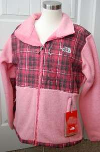 NWT AUTH THE NORTH FACE WOMENS DENALI FLEECE JACKET PINK PEARL & PLAID 