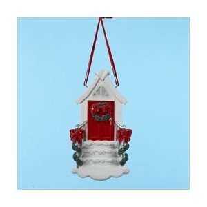 Club Pack of 12 Red Front Door Christmas Ornaments for Personalization
