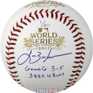  Productions I0022849 Lance Berkman Autographed 2011 WS Baseball   GM 