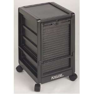 Kayline Rollabout Cart * 25 High With Lockable Door * Crystal Black