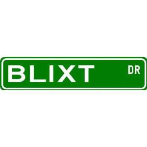  BLIXT Street Sign ~ Personalized Family Lastname Sign 